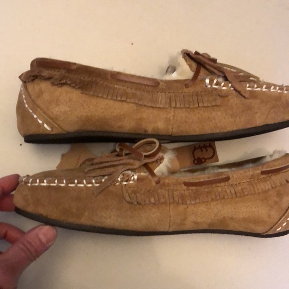 NWT LAMO Footwear Women's Leather Fleece-Lined Slippers - size 8 but runs small - Picture 4 of 11